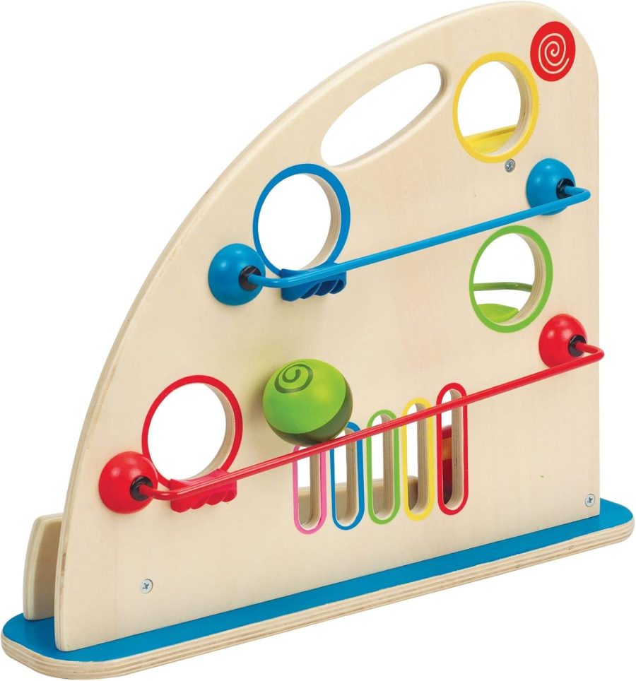 Wooden Marble Racing Toy | Award Winning Marble Run Wooden Puzzle Maze Toddler Toy for Kids, Colorful Dual Sided Mountain of Fun, Multicolor, Model Number: E0430