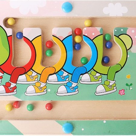Magnetic Maze Toy – Interactive Wooden Toy for Preschoolers (Ages 3-5) to Enhance Fine Motor Skills & Visual Pattern Recognition (Caterpillar)