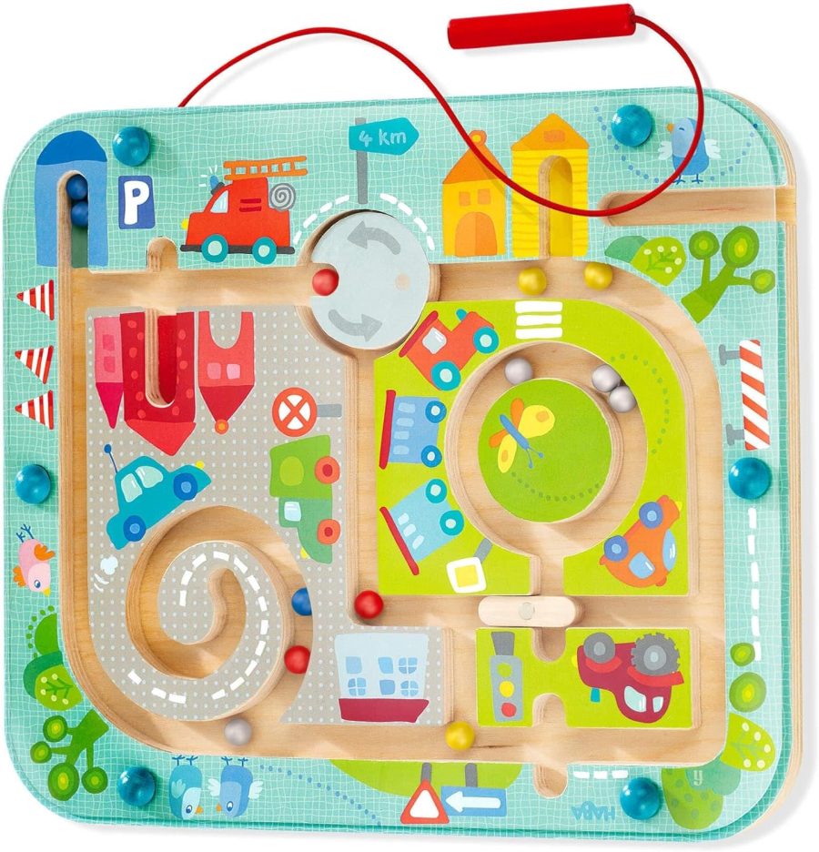 Busy Board for Toddlers 2-4: Town Magnetic Maze Puzzle Game - Toddler Travel Toys for Preschoolers